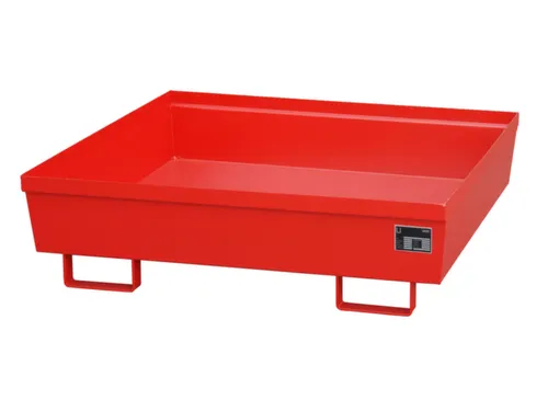 Opvangbak 4x 200l Opvangvol. 280l Rood 335x 1200x 1200mm Open
