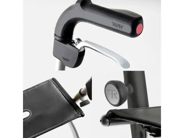 TrustCare Lichtgewicht rollator Let's Go Out mat Zwart/Zilver