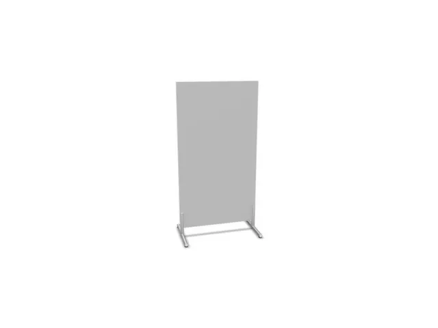 Cloison de séparation 1545x800mm pieds alu argenté/MP-gris clair