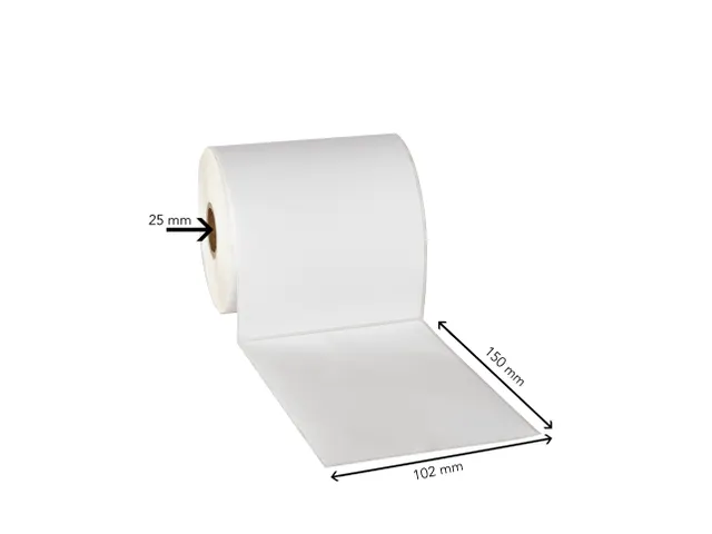 Zebra Compatible Etiket 102x150mm Wit 25mm Kern 20 stuks