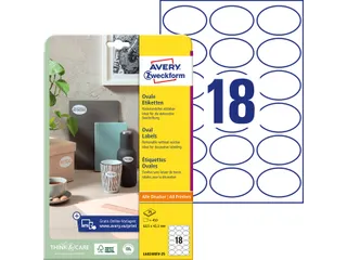 Etiket Avery L6024REV-25 ovaal 63.5x42.3mm wit 450 stuks 25 vel - 9