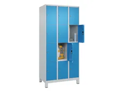 lockerkast,HxBxD 1950x900x500mm,3x4vakken,vak B 300mm,cil.-slot,voeten