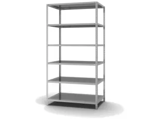 magazijnstelling,grondveld,HxBxD 2500x1300x800mm,vaklast 350kg - 2