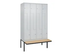 Z-garderobekast,HxBxD 2120x1200x815mm,8vak,vak B 300mm,cil.-slot