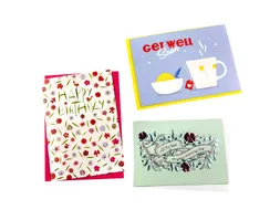 Wenskaart Paperclip diversen engelstalig navulset à 6 stuks