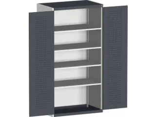 kast met sleufplaat,HxBxD 2000x1050x650mm,4xStalen bodem - 1