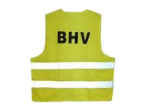 Veiligheidsvest Leina met opdruk "BHV " geel