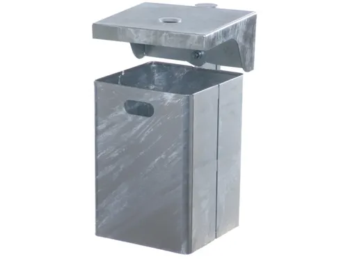 Combi-asbak wand 40 liter HxBxD 420x300x300mm overkapping plaatstaal
