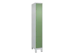 lockerkast,HxBxD 1950x300x500mm,1x4vakken,vak B 300mm,cil.-slot,voeten