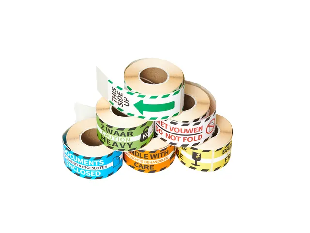 Waarschuwingsetiket Rillprint heavy 46x125mm groen 250 stuks