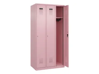 locker,HxBxD 1850x900x500mm,3vak,vak B 300mm,cil.-slot,staand op vloer - 2
