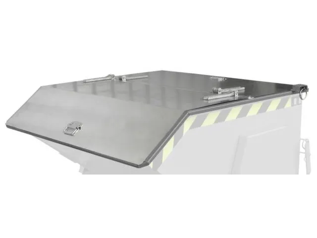 2-Dlg. Klapdeksel,Staal,V. Kiepbak 0,3M³,Verzinkt