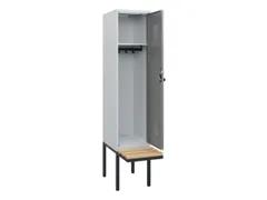 locker met bank,HxBxD 1950x400x815mm,1vak,vak B 400mm,draaigrendel
