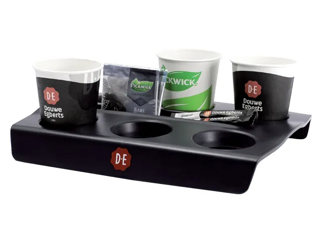 Bekerplateau Douwe Egberts voor 6 bekers zwart