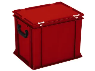 Euronorm Koffer Hxlxb 330x400x300mm 31l 2 Handgrepen Rood - 1