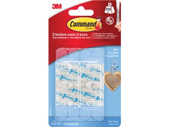 Decohaak Transparant Small draagvermogen 225 gram