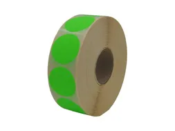 Etiket Rond Fluor Groen 35mm Op rol 2000 Stuks