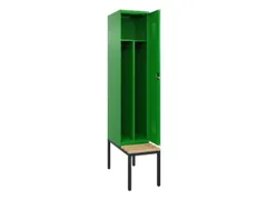 locker met bank,voor scheiding van kleding,HxBxD 2120x400x815mm,1vak
