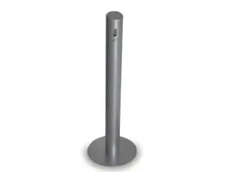 Asbakstaander Aluminium 1041x100mm Voetplaat D 356mm Nieuwzilver