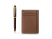 Set cadeau Stylo à bille Sheaffer 100 9370 brun brillant ton or avec
