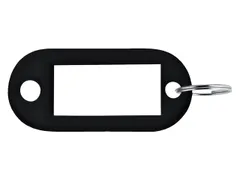 Sleutellabel Pavo kunststof zwart 100 stuks