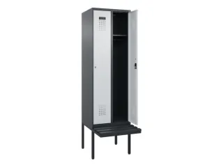 locker met bank,HxBxD 2120x600x815mm,2vak,vak B 300mm,cilinderslot - 1