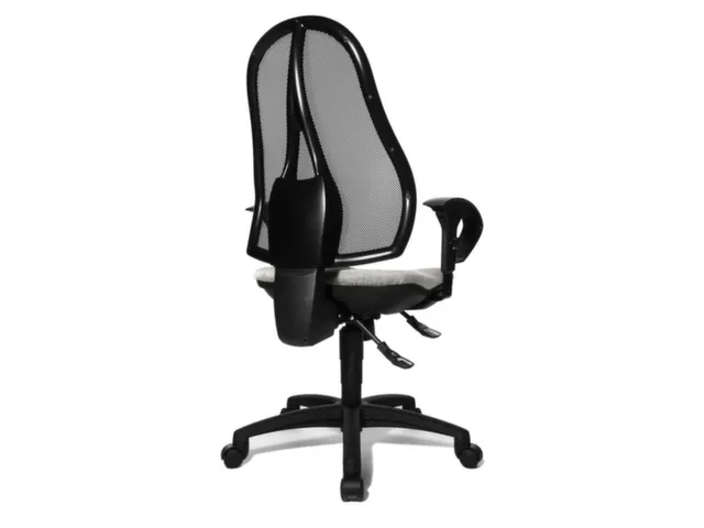 Siège De Bureau Pivotant Assise Gris Clair Dossier Mailles Noir