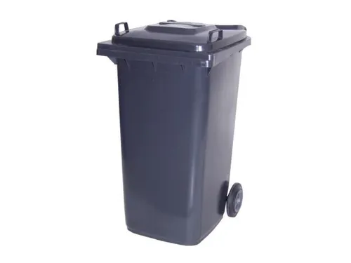 Vuilcontainer PE 240 liter HxBxD 1100x580x740mm met wielen grijs