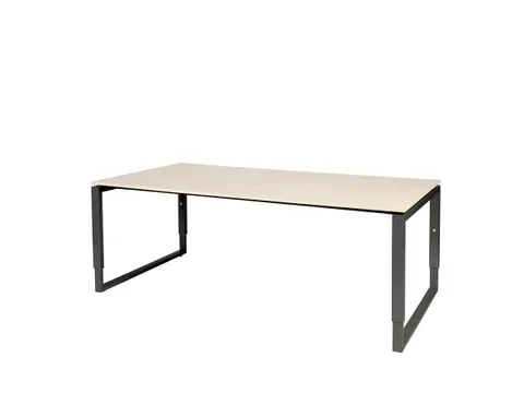 Domino Plus Vergadertafel Hoogte Instelbaar 200x100 Lindberg Eiken Zw