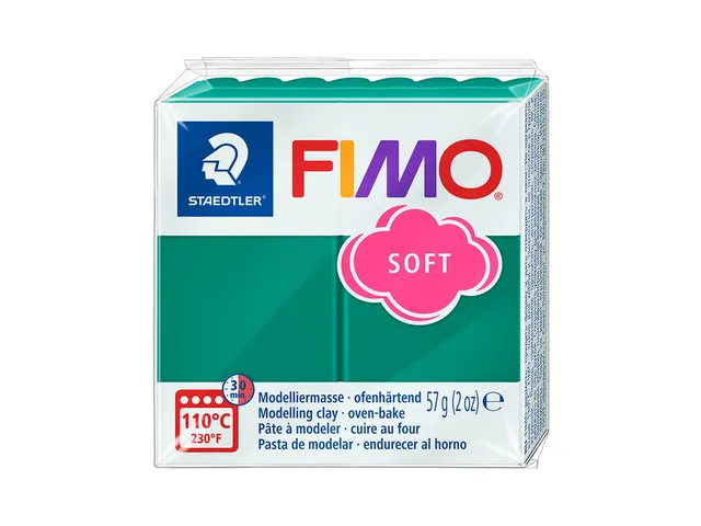 Boetseerklei Fimo soft 57 gram smaragd