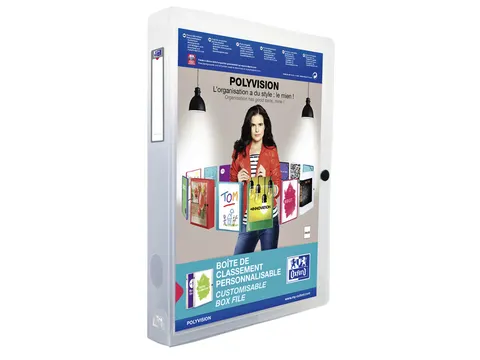 Verzamelbox Oxford Polyvsion A4 40mm Insteektas Transparant PP