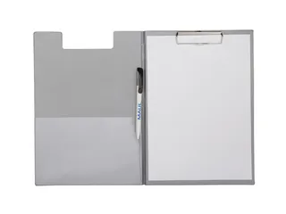 Klembordmap MAUL A4 staand met penlus PVC zilvergrijs - 5