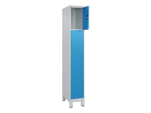 lockerkast,HxBxD 1950x300x500mm,1x4vakken,vak B 300mm,cil.-slot,voeten