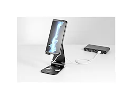 Telefoonhouder / tablethouder universeel multi angle opvouwbaar zwart