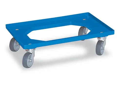 Bakonderwagen 250kg Laadvloer Lxb 600x400mm Rubberen Wielen Blauw