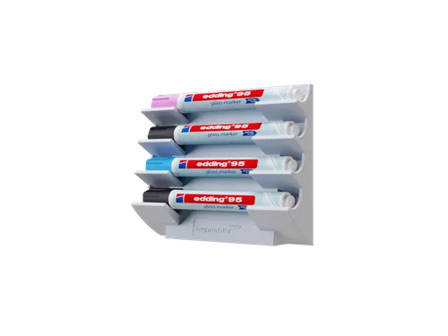 MATTE Glasbord markerhouder magnetisch voor 4 markers Chilly Lake lich