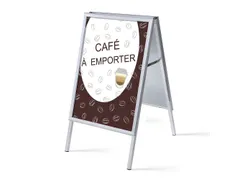 Stoepbord A1 complete set met print "Café à emporter"
