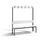 omkleedbank,HxLxD 1650x1500x407mm,HPL wit,frame staal RAL7021