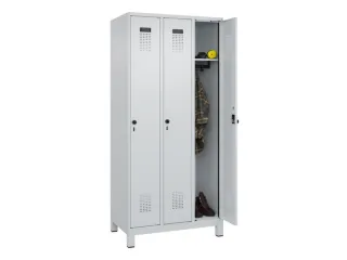 locker,HxBxD 1950x900x500mm,3vak,vak B 300mm,draaigrendel,voeten - 1