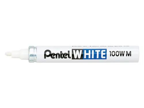 Viltstift Pentel 100W rond 2.2mm wit