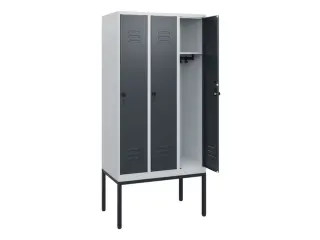 locker,HxBxD 1950x900x500mm,3vak,vak B 300mm,draaigrendel - 2