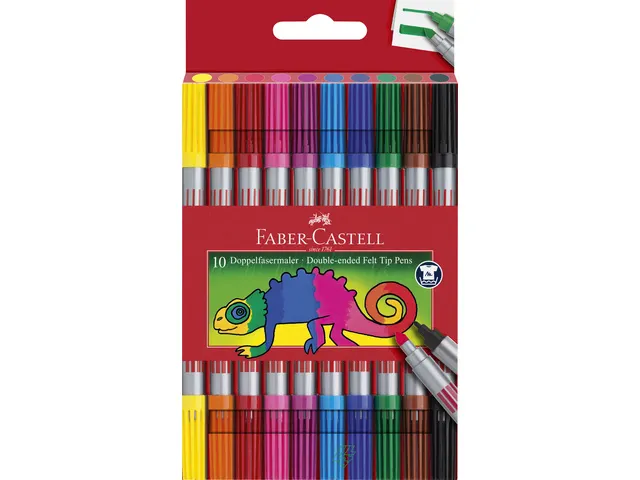 viltstiften Faber-Castell Duo etui met 10 stuks