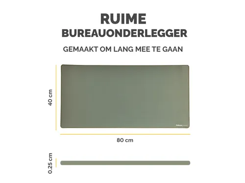 Bureau-onderlegger Fellowes Breyta saliegroen 80x40cm