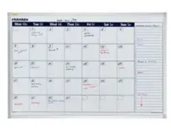 OUTLET maandplanners HxB 600x900mm gelakt magnetisch bord wit maand/pl