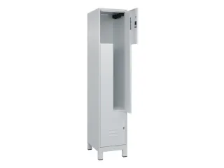 Z-garderobekast,HxBxD 1950x400x500mm,vak B 200/400mm,cil.-slot,voeten - 2