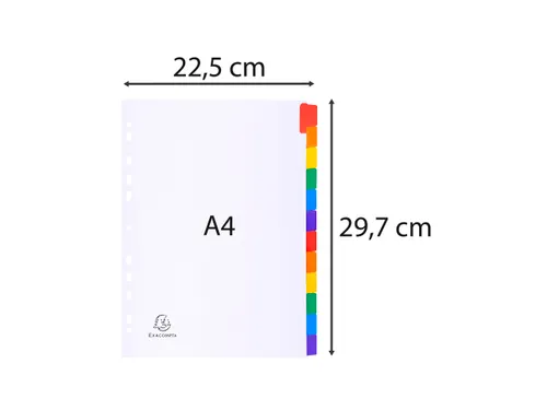 Tabblad Karton 160 Gram A4 index 12 tabs wit