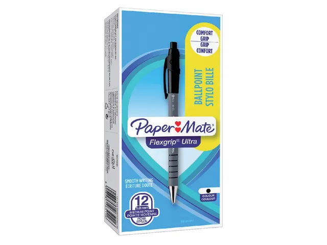 Balpen Paper Mate Flexgrip Ultra retractable zwart