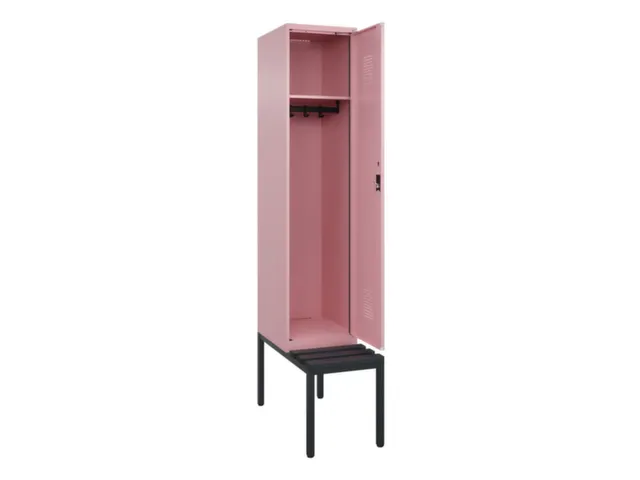 locker met bank,HxBxD 2120x400x815mm,1vak,vak B 400mm,cilinderslot