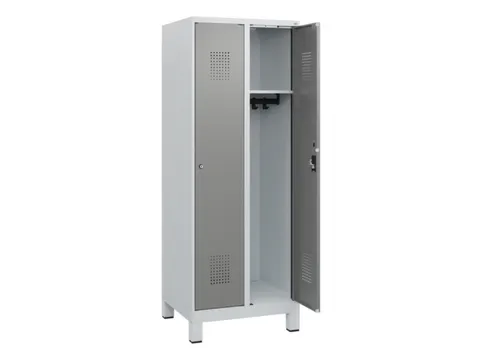 schoollocker,HxBxD 1630x600x500mm,2vak,vak B 300mm,cil.-slot,voeten