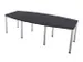 vergadertafel,HxBxD 740x2400x1200mm,vatvormig,CC-zwart